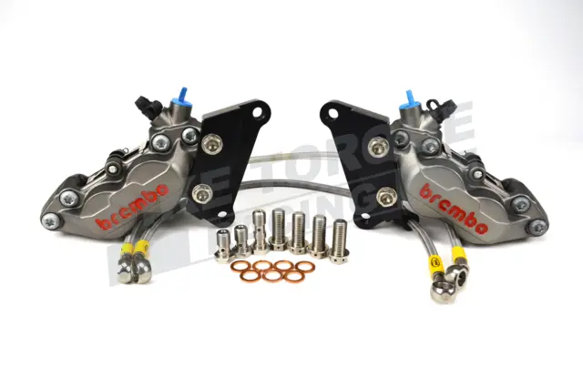 Brembo P4 30/34 Silver Caliper Conversion Kit for Suzuki GSX1300R Hayabusa 99-07