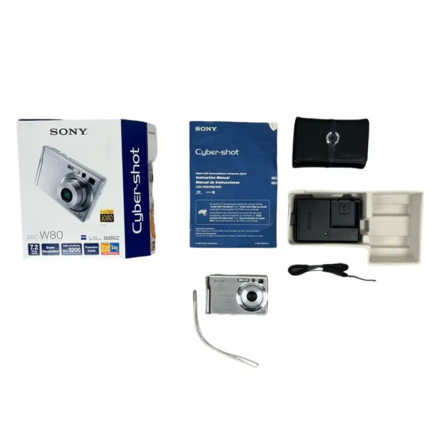 Sony Cyber-Shot DSC-W80 7.2MP 3x Digital Camera - Point & Shoot Charger Manual