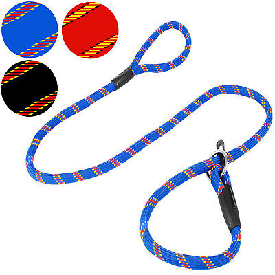 Dog Slip Lead Adjustable Leash Training Rope Collar Puppy Pet Black Blue Red