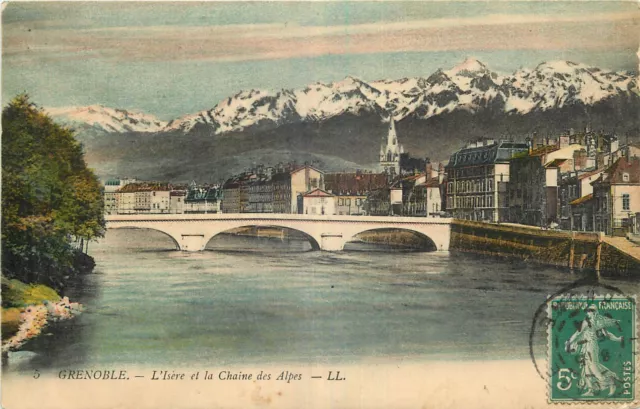 38  Grenoble  L'isere Et La Chaine Des Alpes  Ll  5