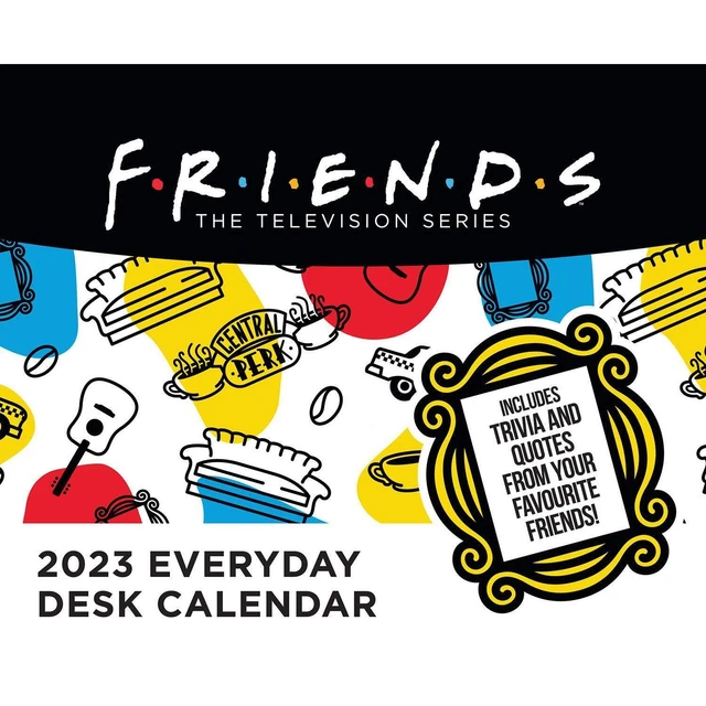 FRIENDS 2023 CALENDAR Desk Block Easel Official Table Top Organiser EUR