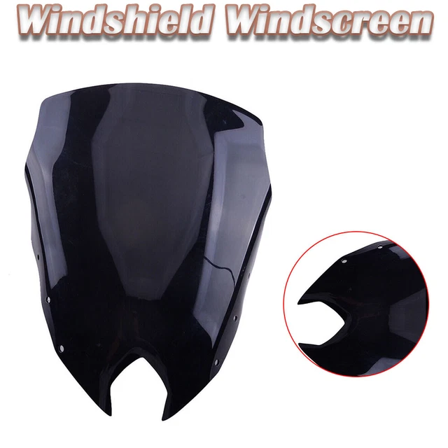Windscreen Windshield Double Bubble Durable New Motor Black For YAMAHA FZ6R 2010
