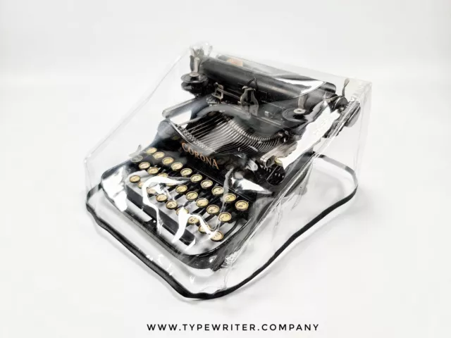 EXTRA-SMALL Transparent Dust Cover, Vinyl pvc for XS size Typewriter Corona 3