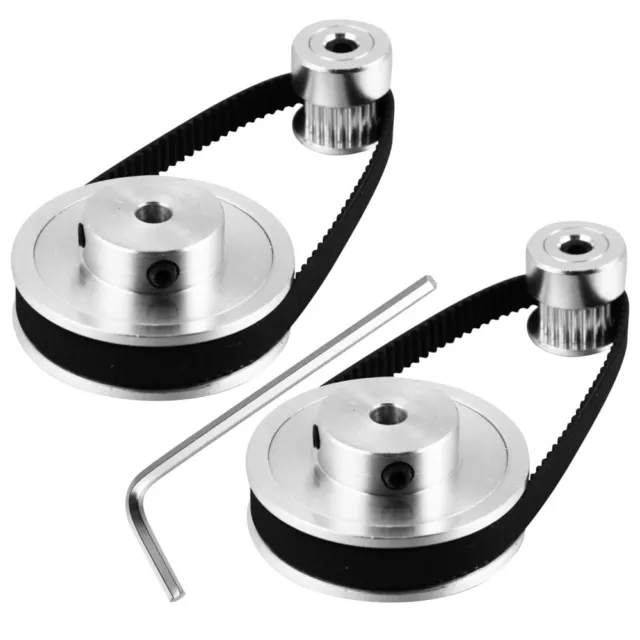 GT2 ALUMINUM TIMING Belt Pulley Kit Synchronous Wheel Variable Speed £ ...