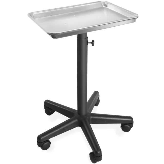 Professional Aluminum Salon Rolling Utility Tray Cart Medical Tattoo