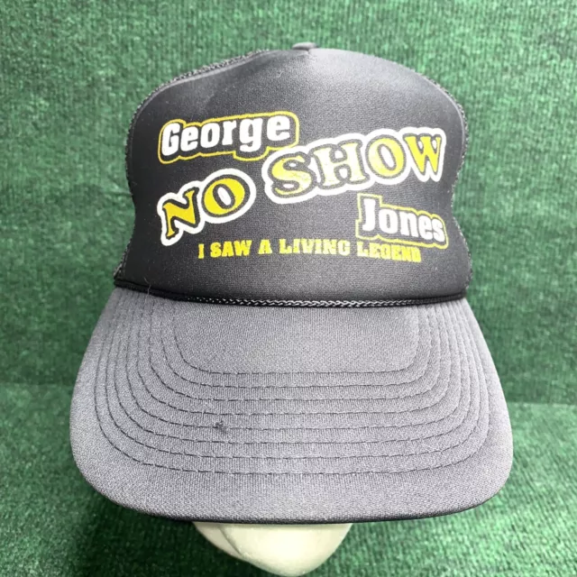 Vintage NO SHOW “I Saw A Living Legend” George Jones Trucker Adjustable Hat