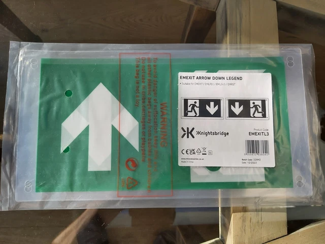 Immagine uomo che corre Knightsbridge (kit di 2) per EMEXIT con freccia rivolta verso il basso