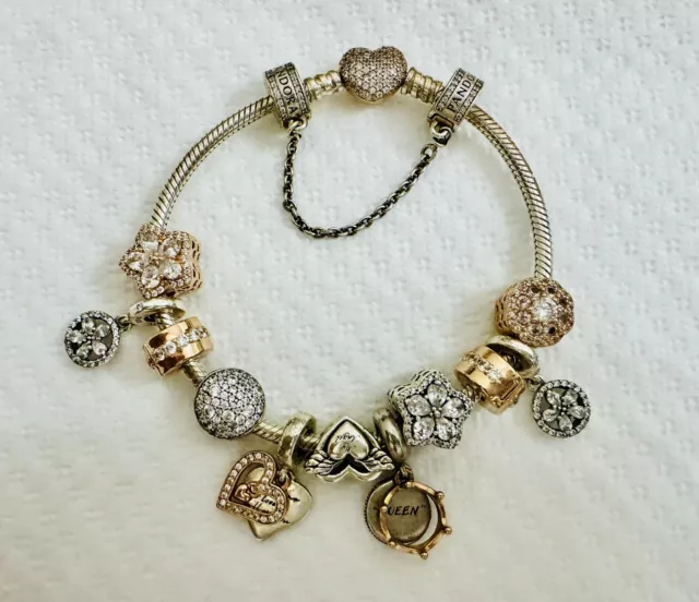 Bracciale Pandora  Mis 20 Con 11 Charms Tutto Originale