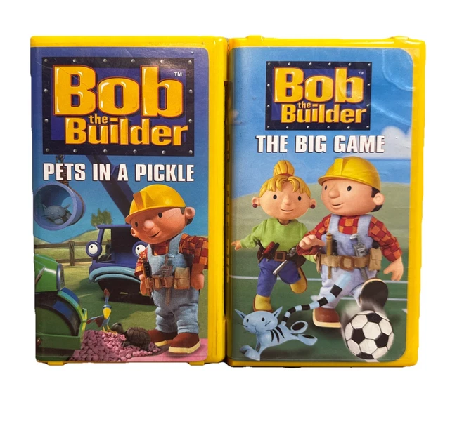 BOB THE BUILDER VHS Lot (2) Pets In A Pickle The Big Game 2001 $41.07 ...