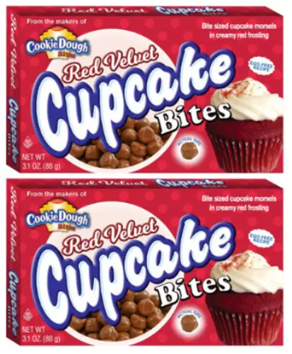 913744 2X 88G Theatre Box Red Velvet Cupcake Bites Cookie Dough Bites Frosting