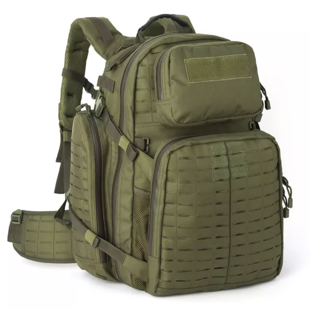 AKMAX Military Medium Rucksack Army Tactical MOLLE 3 Day Assault Pack OD