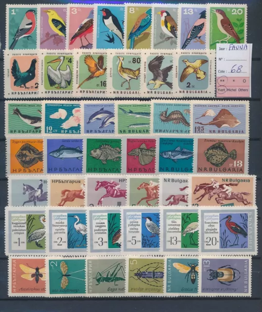 MA04323 Bulgaria animals fauna flora birds fine lot MNH cv 68 EUR