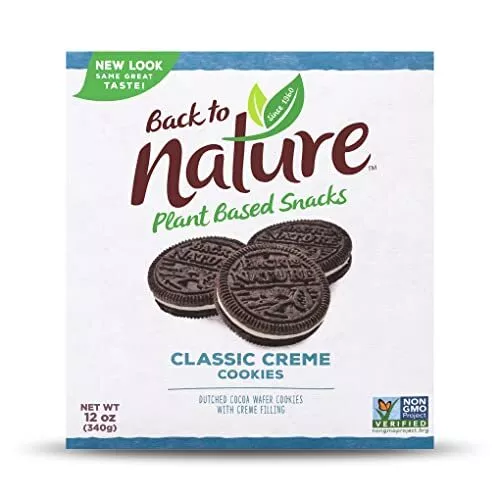 Back to Nature Classic Creme Sandwich Cookies - Dairy Free, Non-GMO, Made wit...