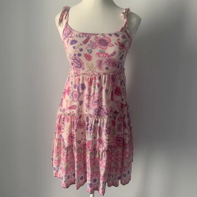 PINK DIAMOND dress womens SIZE S (BNWT) pink floral spaghetti strap mini