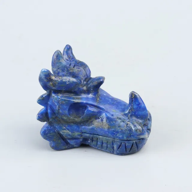 Chinese Exquisite Handmade lapis lazuli Dragon head statue