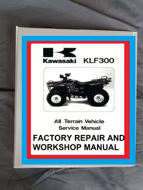 1986-2006 Kawasaki KLF300 Bayou quad OEM ATV Factory Service Repair Manual books