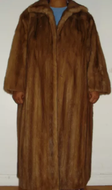 Revillon Sable Color  Pastel Mink Fur Coat Size 18-20 XXL FREE SHIPPING