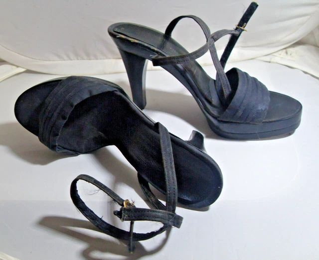 Escarpins Noirs Vintage Line Setter - Taille 37, Talon Aiguille, Années 80, Neufs Sans Boîte