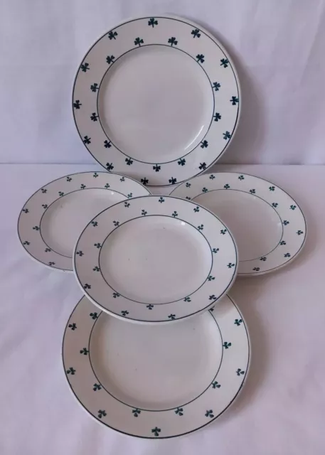 Plat + 4 Assiettes Digoin Et Sarreguemines