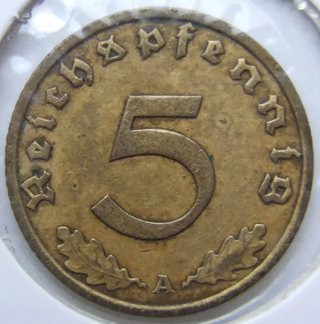 Münze Deutsches Reich 3. Reich 5 Reichspfennig 1936 A in Sehr schön / Vorzüglich