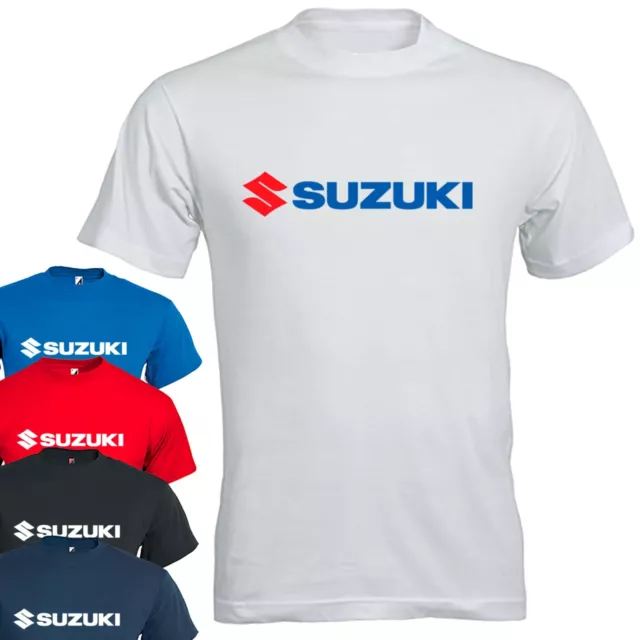 Maglietta da Uomo Suzuki T shirt con stampa Maglia estiva a manica corta cotone