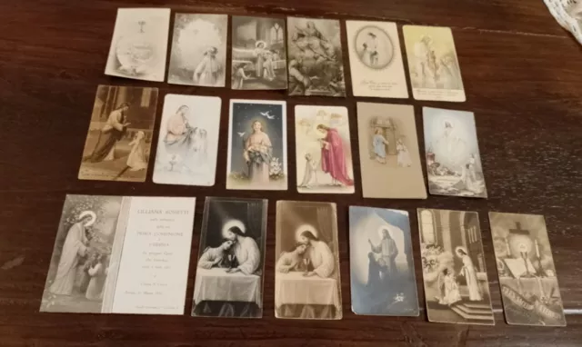 Santini Holy Card Lotto Di 18 Santini Antichi Misti