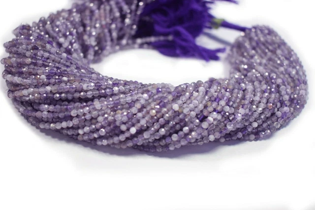 AAA+ Améthyste Micro Facettes 3-4mm Pierre Précieuse Fabrication de Bijoux...
