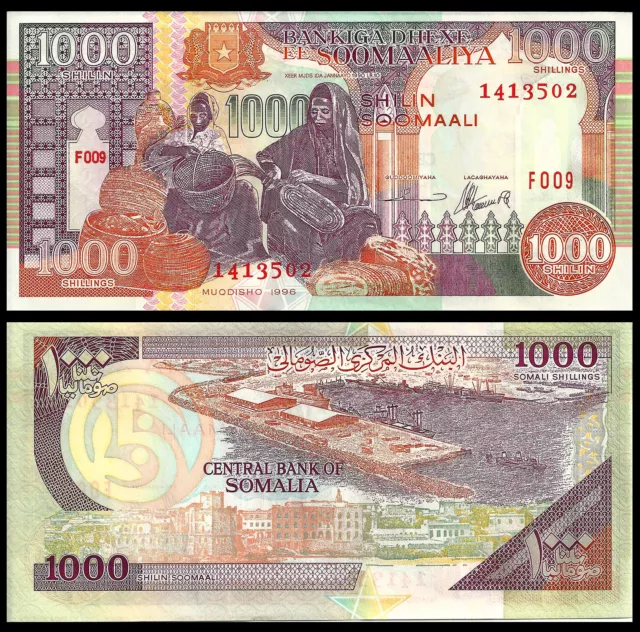 Somalia 1000 Shillings 1989 P 37 Unc