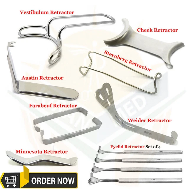 Dental Surgical Retractors Cheek & Lip Orthodontic Mouth Opener Oral Surgery CE