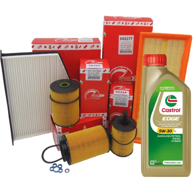 Kit Tagliando Speed Vw Golf Iv 1.9 Tdi 81 Kw Dal 1997 Al 2006 + Castrol Ll 5W30