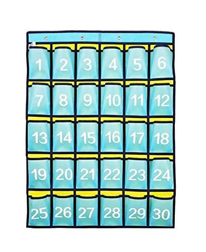 Numbered Classroom Pocket Chart Hanging Org for Cell Phones Calculator