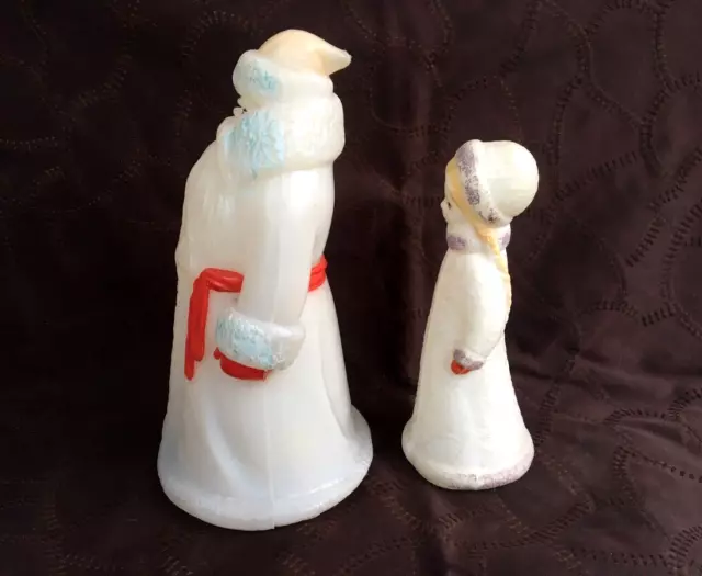 Vintage Soviet Toy DOLL SANTA CLAUS RUSSIAN DED MOROZ SNEGUROCHKA SNOW MAID 3