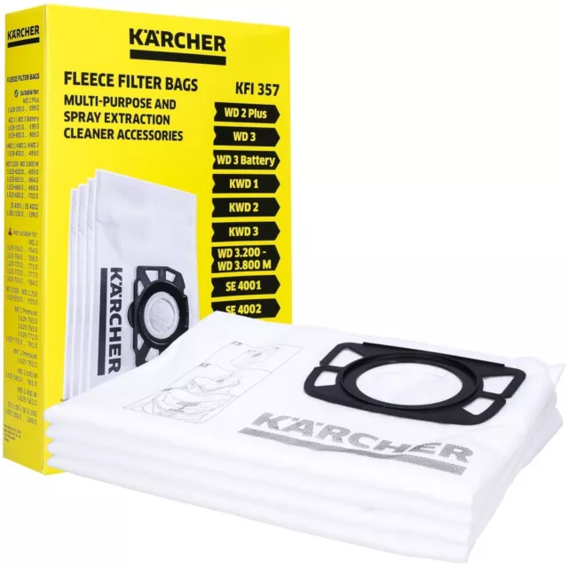 20 sacs d'aspirateur pour aspirateur Kärcher  WD3/MV3/2201/2204/2504,Alternatives pour les sacs filtrants 6.959-130.0