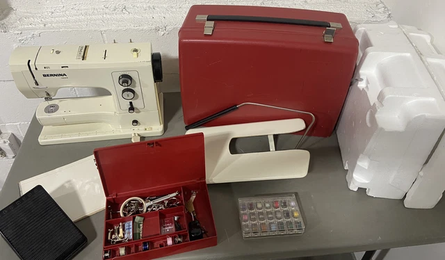 Bernina 830 Record Electric Sewing Machine Case Manual Accessories Pedal Table Bernina 830 Record Electric Sewing Machine Case Manual Accessories Pedal Table