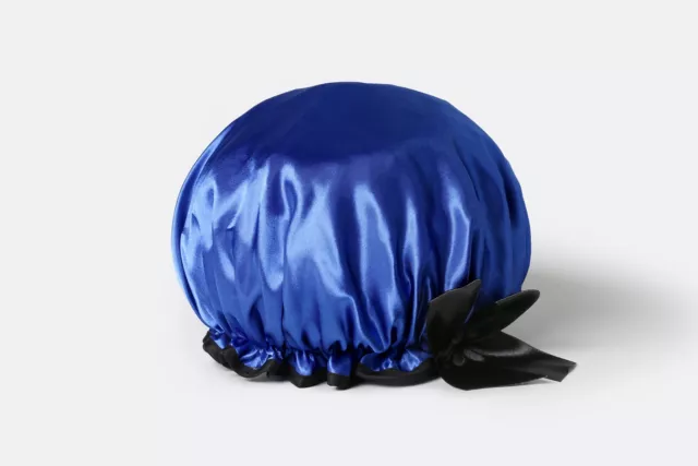 Beauty Coconut Oil-Apotheosis Cobalt Blue Satin Hair Cap