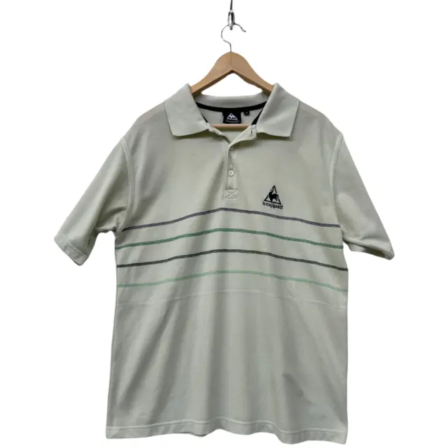 Le Coq Sportif Polo Shirt Light Green Short Sleeve Collared Mens Small