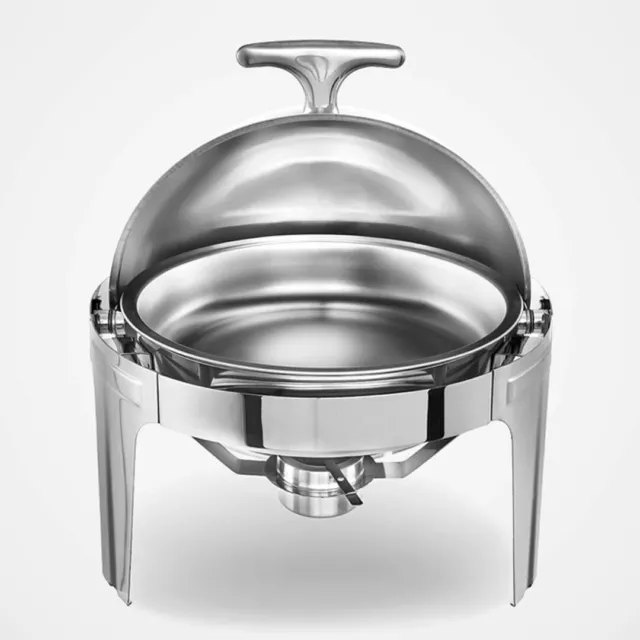 SOGA 6L Stainless Steel Chafing Catering Dish Round Roll  Food Warmer 2