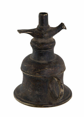 Ancienne Lampe à Huile zoomorphe oiseau nepalaise Art populaire Nepal 1719