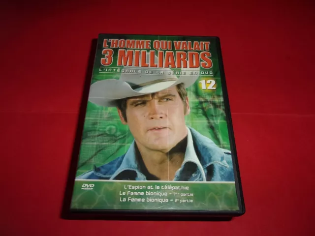 DVD,série TV,"L'HOMME QUI VALAIT 3 MILLIARDS",n°12,3 épisodes,(p1469)