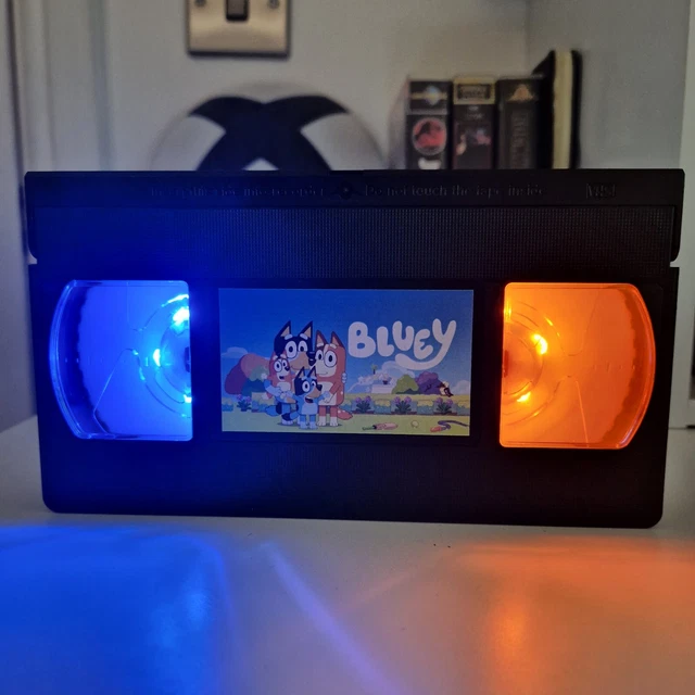 DISNEY+ BLUEY VHS Video Tape Lamp Birthday Christmas Gift Present Retro
