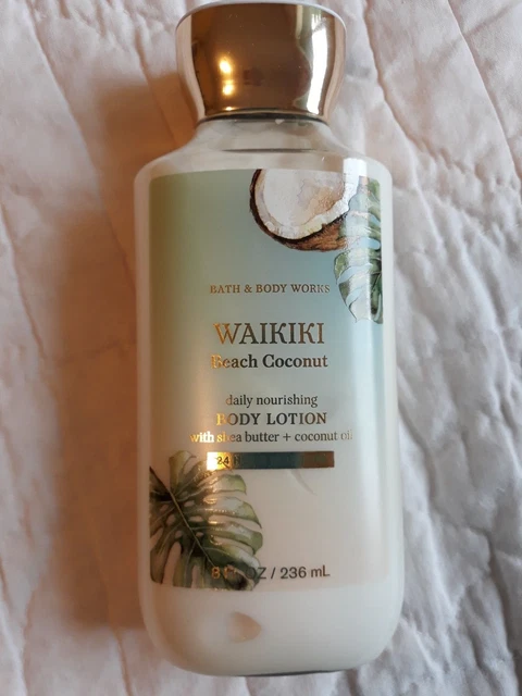 Bath & Body Waikiki Beach Coconut Fresh 24 Hr Moisture Lotion 8 Oz Shea VitE NEW