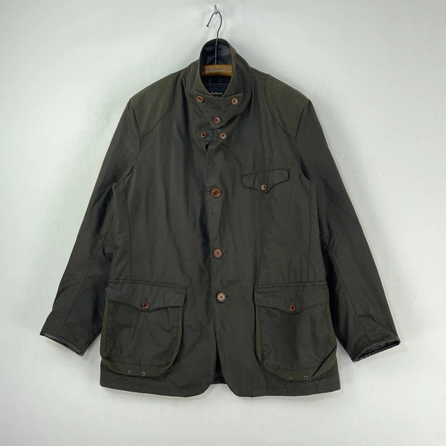 BARBOUR DEPT B Beacon Sports Wax Jacket Mens XL Green Commander Skyfall ...