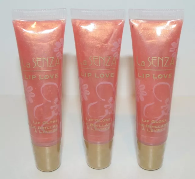 Lot Of 3 La Senza Lip Love Pina Pearlada Lip Stain Gloss Shimmer Pink Color Rare