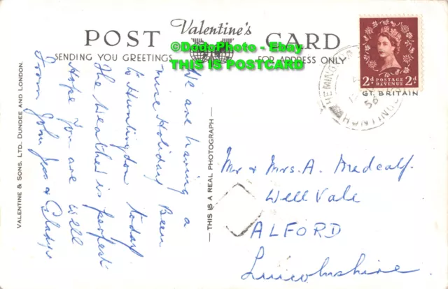 R358047 Huntingdon. Cromwell house. High Street. Valentine. RP. 1956 2