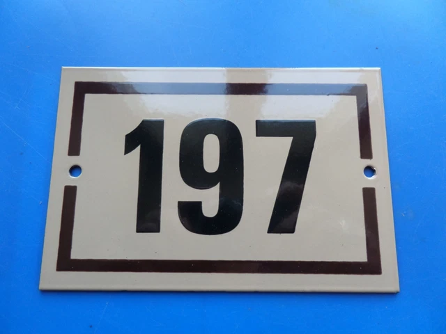 Plaque De Maison émaillée Numéro 277 - Style Antique, 140x120 Mm, Bleu