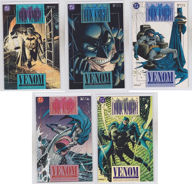 Batman Legends of the Dark Knight 16 17 18 19 20 Complete Venom Bane Set 1991