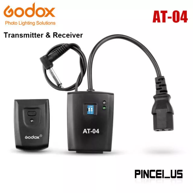 Godox AT-04 Remote Flash Trigger Set Transmitter+Receiver 4CH For Studio Flash