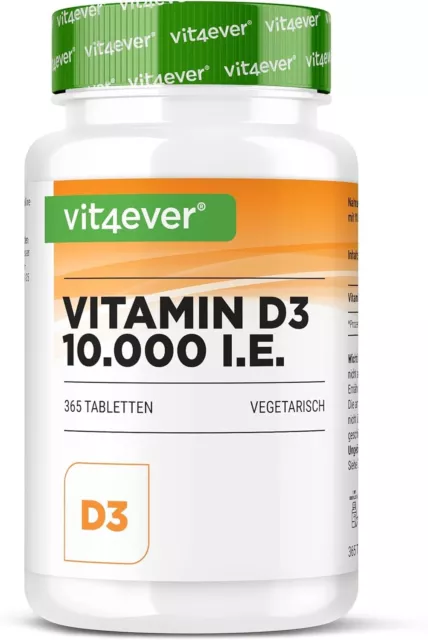 Vitamin D3 10.000 I.E. - 365 Tabletten - MHD 06/24