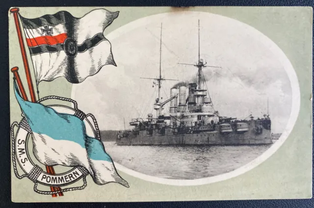 Mint Germany Real Picture Postcard SMS Pommern BattleShip WW1