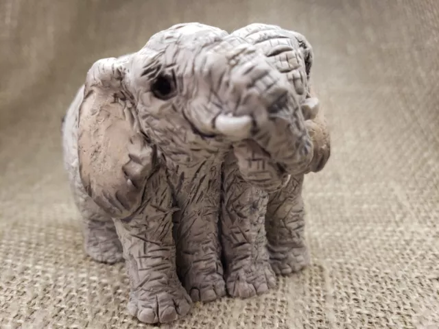 Adorable Elephant Twins Stone Critter Littles USA 1995 2"